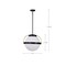 Nuvo Lakeshore 1-Light Large Pendant Matte Black & Natural Brass White Opal Glass 60/7775 - alternate 6